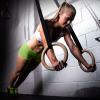 image:imageProsourceFit Fitness Gymnastics Rings with Straps for Total Body Conditioning at HomeBeige  Wood