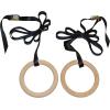 image:imageProsourceFit Fitness Gymnastics Rings with Straps for Total Body Conditioning at HomeBeige  Wood