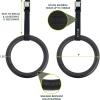 image:imageProsourceFit Fitness Gymnastics Rings with Straps for Total Body Conditioning at HomeBlack  Lexan
