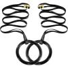 image:imageProsourceFit Fitness Gymnastics Rings with Straps for Total Body Conditioning at HomeBlack  Lexan