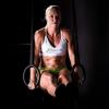image:imageProsourceFit Fitness Gymnastics Rings with Straps for Total Body Conditioning at HomeBlack  Lexan