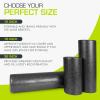 image:imageProsourceFit High Density Foam Rollers 24  inches long Firm Full Body Athletic Massage Tool for Back Stretching Yoga Pilates Post Workout Muscle Recuperation BlackRedBlack