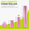 image:imageProsourceFit High Density Foam Rollers 24  inches long Firm Full Body Athletic Massage Tool for Back Stretching Yoga Pilates Post Workout Muscle Recuperation BlackRedPink