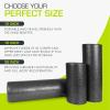 image:imageProsourceFit High Density Foam Rollers 24  inches long Firm Full Body Athletic Massage Tool for Back Stretching Yoga Pilates Post Workout Muscle Recuperation BlackRedBlack