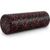 image:imageProsourceFit High Density Foam Rollers 24  inches long Firm Full Body Athletic Massage Tool for Back Stretching Yoga Pilates Post Workout Muscle Recuperation BlackRedBlackRed