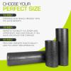 image:imageProsourceFit High Density Foam Rollers 24  inches long Firm Full Body Athletic Massage Tool for Back Stretching Yoga Pilates Post Workout Muscle Recuperation BlackRedBlack
