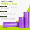 image:imageProsourceFit High Density Foam Rollers 24  inches long Firm Full Body Athletic Massage Tool for Back Stretching Yoga Pilates Post Workout Muscle Recuperation BlackRedPurple
