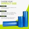 image:imageProsourceFit High Density Foam Rollers 24  inches long Firm Full Body Athletic Massage Tool for Back Stretching Yoga Pilates Post Workout Muscle Recuperation BlackRedBlue