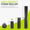 image:imageProsourceFit High Density Foam Rollers 24  inches long Firm Full Body Athletic Massage Tool for Back Stretching Yoga Pilates Post Workout Muscle Recuperation BlackRedBlack