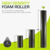 image:imageProsourceFit High Density Foam Rollers 24  inches long Firm Full Body Athletic Massage Tool for Back Stretching Yoga Pilates Post Workout Muscle Recuperation BlackRedBlack