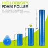 image:imageProsourceFit High Density Foam Rollers 24  inches long Firm Full Body Athletic Massage Tool for Back Stretching Yoga Pilates Post Workout Muscle Recuperation BlackRedBlue