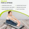 image:imageProsourceFit Acupressure Mat and Pillow Set for BackNeck Pain Relief and Muscle RelaxationBlackWhite