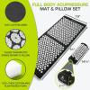 image:imageProsourceFit Acupressure Mat and Pillow Set for BackNeck Pain Relief and Muscle RelaxationBlackWhite