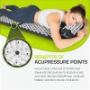 image:imageProsourceFit Acupressure Mat and Pillow Set for BackNeck Pain Relief and Muscle RelaxationBlackWhite