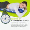 image:imageProsourceFit Acupressure Mat and Pillow Set for BackNeck Pain Relief and Muscle RelaxationBlueWhite