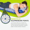 image:imageProsourceFit Acupressure Mat and Pillow Set for BackNeck Pain Relief and Muscle RelaxationBlueWhite