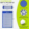 image:imageProsourceFit Acupressure Mat and Pillow Set for BackNeck Pain Relief and Muscle RelaxationBlueWhite