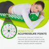 image:imageProsourceFit Acupressure Mat and Pillow Set for BackNeck Pain Relief and Muscle RelaxationGreenWhite
