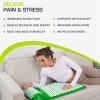 image:imageProsourceFit Acupressure Mat and Pillow Set for BackNeck Pain Relief and Muscle RelaxationGreenWhite