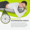 image:imageProsourceFit Acupressure Mat and Pillow Set for BackNeck Pain Relief and Muscle RelaxationGreyWhite