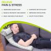 image:imageProsourceFit Acupressure Mat and Pillow Set for BackNeck Pain Relief and Muscle RelaxationGreyWhite