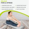 image:imageProsourceFit Acupressure Mat and Pillow Set for BackNeck Pain Relief and Muscle RelaxationGreyWhite