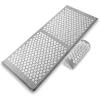 image:imageProsourceFit Acupressure Mat and Pillow Set for BackNeck Pain Relief and Muscle RelaxationGreyWhite
