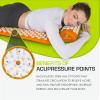 image:imageProsourceFit Acupressure Mat and Pillow Set for BackNeck Pain Relief and Muscle RelaxationOrangeWhite