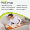image:imageProsourceFit Acupressure Mat and Pillow Set for BackNeck Pain Relief and Muscle RelaxationOrangeWhite