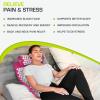 image:imageProsourceFit Acupressure Mat and Pillow Set for BackNeck Pain Relief and Muscle RelaxationPinkWhite