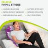 image:imageProsourceFit Acupressure Mat and Pillow Set for BackNeck Pain Relief and Muscle RelaxationPurpuleWhite