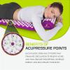 image:imageProsourceFit Acupressure Mat and Pillow Set for BackNeck Pain Relief and Muscle RelaxationPurpuleWhite
