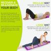 image:imageProsourceFit Acupressure Mat and Pillow Set for BackNeck Pain Relief and Muscle RelaxationPurpuleWhite