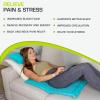 image:imageProsourceFit Ki Acupressure Mat and Pillow Set with 100 Natural Linen for BackNeck Pain Relief and Muscle RelaxationBahama Blue