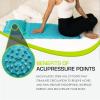 image:imageProsourceFit Ki Acupressure Mat and Pillow Set with 100 Natural Linen for BackNeck Pain Relief and Muscle RelaxationBahama Blue