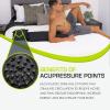 image:imageProsourceFit Ki Acupressure Mat and Pillow Set with 100 Natural Linen for BackNeck Pain Relief and Muscle RelaxationBlack Pearl