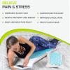image:imageProsourceFit Ki Acupressure Mat and Pillow Set with 100 Natural Linen for BackNeck Pain Relief and Muscle RelaxationNatural Aqua