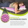 image:imageProsourceFit Ki Acupressure Mat and Pillow Set with 100 Natural Linen for BackNeck Pain Relief and Muscle RelaxationNatural Purpule