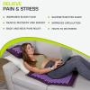 image:imageProsourceFit Ki Acupressure Mat and Pillow Set with 100 Natural Linen for BackNeck Pain Relief and Muscle RelaxationRoyal Lilac