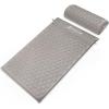 image:imageProsourceFit Acupressure Mat and Pillow Set for BackNeck Pain Relief and Muscle RelaxationGreyGrey