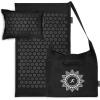 image:imageProsourceFit Ki Acupressure Mat and Pillow Set with 100 Natural Linen for BackNeck Pain Relief and Muscle RelaxationBlack Pearl