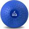 image:imageProsourceFit Slam Medicine Balls 5 10 15 20 25 30 50lbs Smooth and Tread Textured Grip Dead Weight Balls for Strength and Conditioning Exercises Cardio and Core WorkoutsBlue