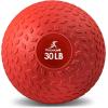 image:imageProsourceFit Slam Medicine Balls 5 10 15 20 25 30 50lbs Smooth and Tread Textured Grip Dead Weight Balls for Strength and Conditioning Exercises Cardio and Core WorkoutsRed