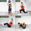 image:imageProsourceFit Slam Medicine Balls 5 10 15 20 25 30 50lbs Smooth and Tread Textured Grip Dead Weight Balls for Strength and Conditioning Exercises Cardio and Core WorkoutsBlue