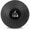 image:imageProsourceFit Slam Medicine Balls 5 10 15 20 25 30 50lbs Smooth and Tread Textured Grip Dead Weight Balls for Strength and Conditioning Exercises Cardio and Core WorkoutsTread  Black