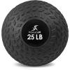 image:imageProsourceFit Slam Medicine Balls 5 10 15 20 25 30 50lbs Smooth and Tread Textured Grip Dead Weight Balls for Strength and Conditioning Exercises Cardio and Core WorkoutsTread  Black