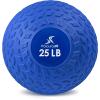 image:imageProsourceFit Slam Medicine Balls 5 10 15 20 25 30 50lbs Smooth and Tread Textured Grip Dead Weight Balls for Strength and Conditioning Exercises Cardio and Core WorkoutsBlue