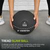image:imageProsourceFit Slam Medicine Balls 5 10 15 20 25 30 50lbs Smooth and Tread Textured Grip Dead Weight Balls for Strength and Conditioning Exercises Cardio and Core WorkoutsTread  Black