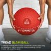 image:imageProsourceFit Slam Medicine Balls 5 10 15 20 25 30 50lbs Smooth and Tread Textured Grip Dead Weight Balls for Strength and Conditioning Exercises Cardio and Core WorkoutsRed