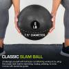 image:imageProsourceFit Slam Medicine Balls 5 10 15 20 25 30 50lbs Smooth and Tread Textured Grip Dead Weight Balls for Strength and Conditioning Exercises Cardio and Core WorkoutsClassic  Black